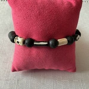 Black and White Beaded Bracelet